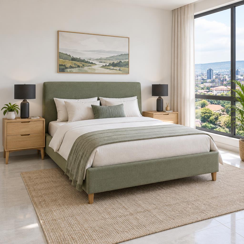 A calm bedroom palette
